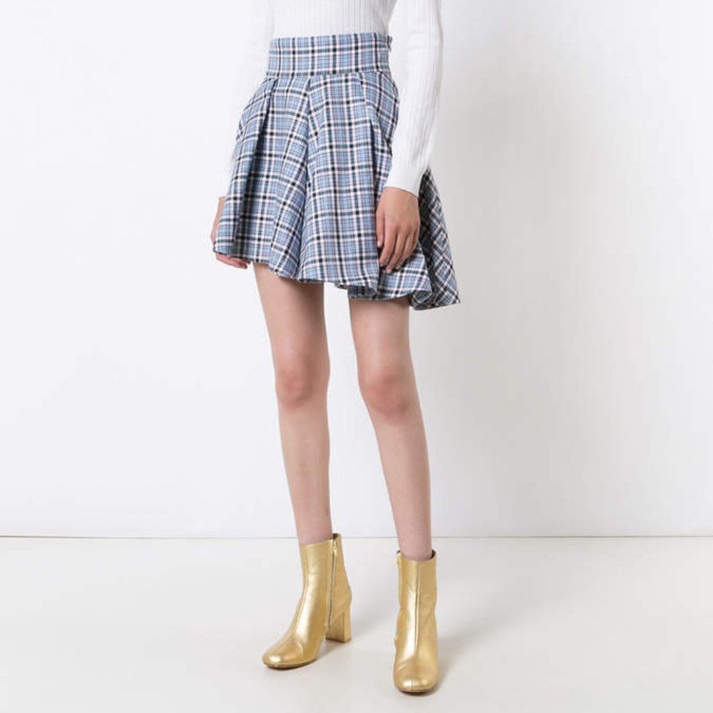 Petersyn x Revolve Emmett Monck Plaid Asymmetrical Skirt